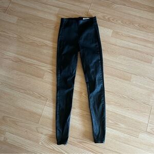 rag & bone Black Faux Leather Ankle Zipped Pants XXS